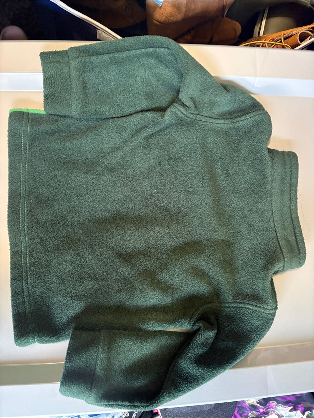 Columbia Black and Bright Green Fleece Jacket - Picture 2 of 4